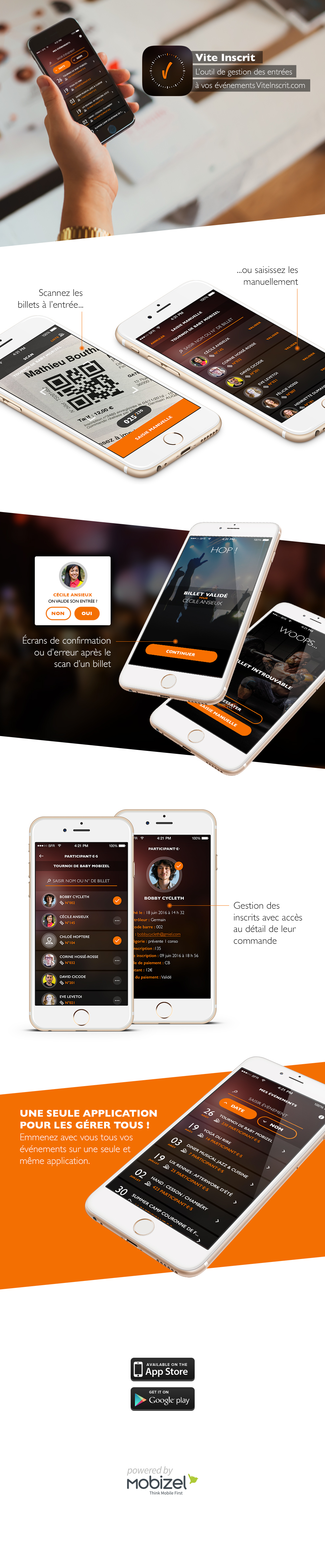 Infographie : Design applicatif de Vite Inscrit