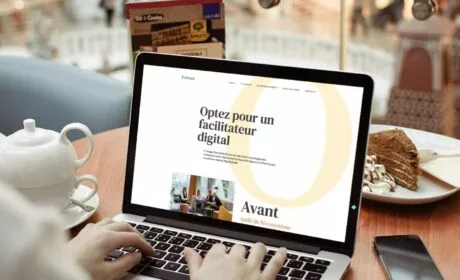 Ordinateur affichant le site web de Polenn