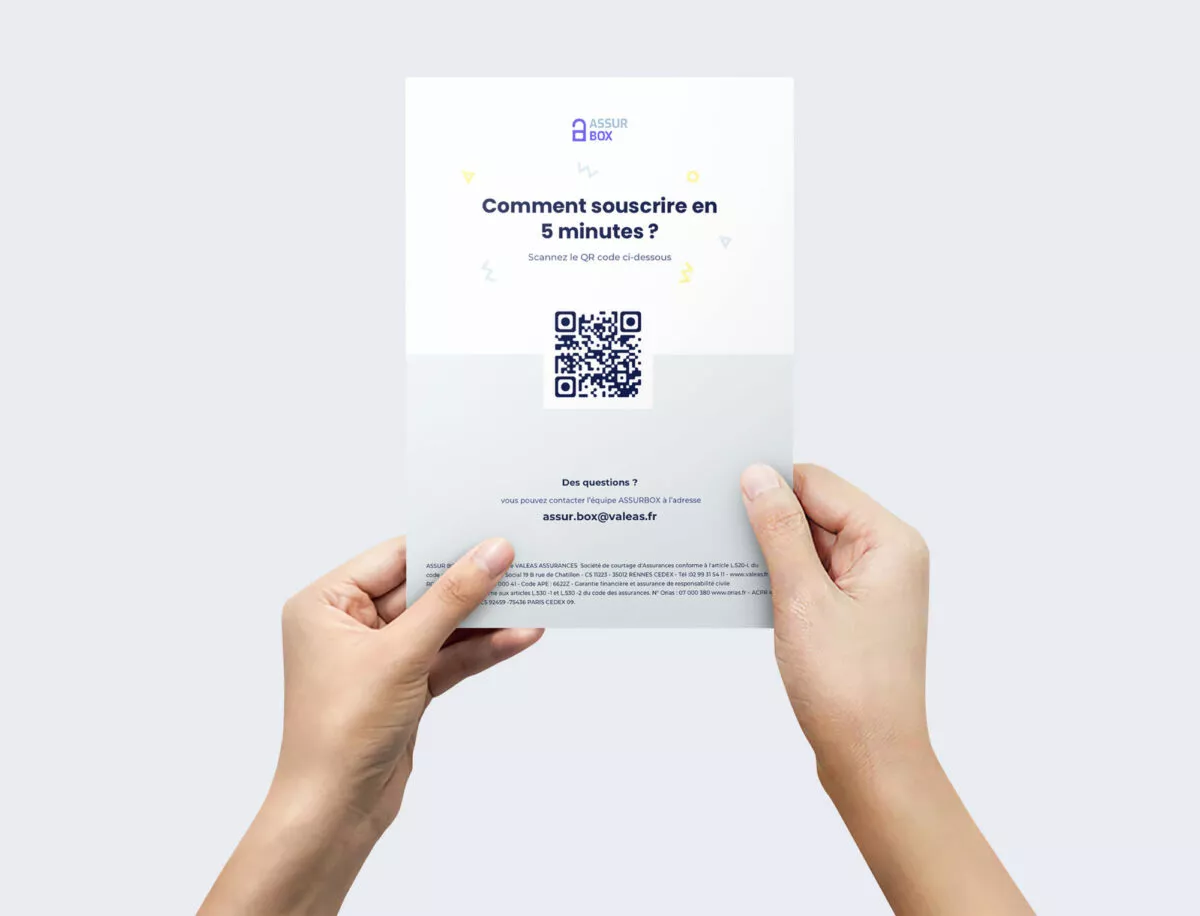 Verso du flyer de Assurbox